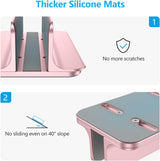 OMOTON Soporte vertical para laptop, soporte de aluminio de escrito...
