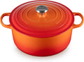 Le Creuset Horno holandés redondo de hierro fundido esmaltado, 7.25 cuartos de galón, Fuego