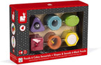 Janod I Wood - Rompecabezas de 6 bloques de formas y sonidos - Edades 12 meses + - J05332