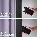 SimpleHome - Cortinas opacas 100 % lilas para oscurecer la sala de estar, 63 pulgadas