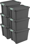 Sterilite - Bolsa de almacenamiento con tapa para el hogar y la oficina, 12 galones, paquete de 6