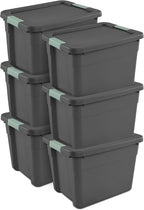 Sterilite - Bolsa de almacenamiento con tapa para el hogar y la oficina, 12 galones, paquete de 6
