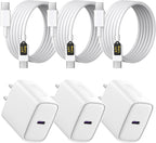 iPhone 18 17 16 15 Cargador Carga Rápida 3Pack Cargador USB C Type C