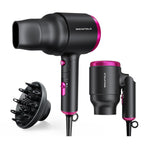 Wavytalk Secador de pelo con difusor, secador de pelo plegable, difusor ligero de 1600 W