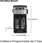 Hamilton Beach FrontFill Cafetera de Goteo Programable para 12 Tazas