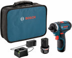 Kit Bosch PS21 destornillador de bolsillo de 2 velocidades, 2A, 12 volt máx., ión litio con 2 pilas, cargador y estuche