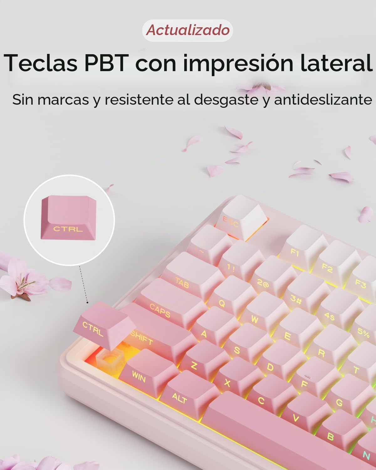 EWEADN V102 Teclados inalámbricos, teclado para juegos de 98 teclas...