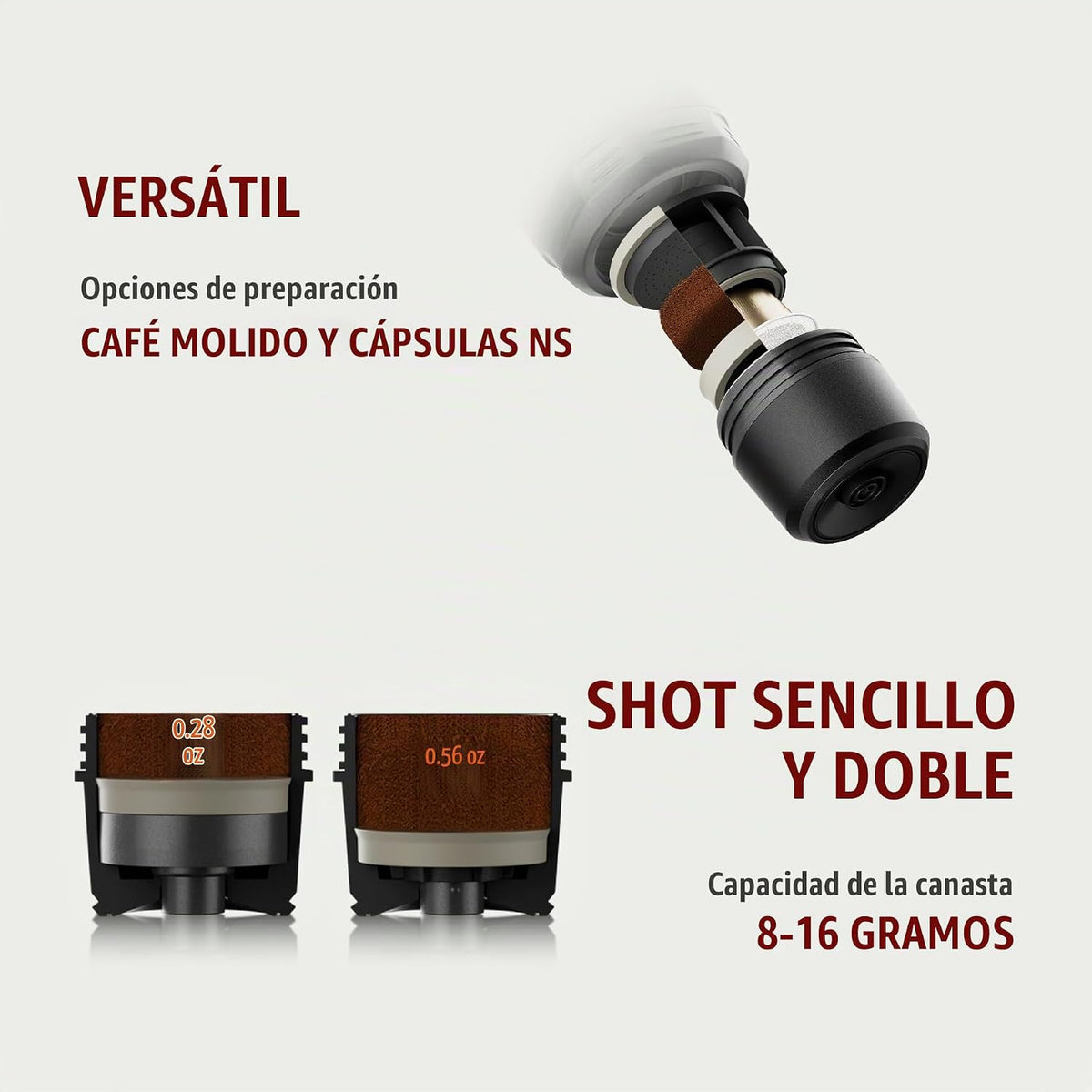 WACACO Pixapresso Máquina de café espresso eléctrica y portátil (rojo