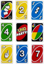 Mattel, ¡Juego de cartas UNO para fiestas! ¡Grupos más grandes! ¡Reglas más salvajes! ¡Diversión más rápida!