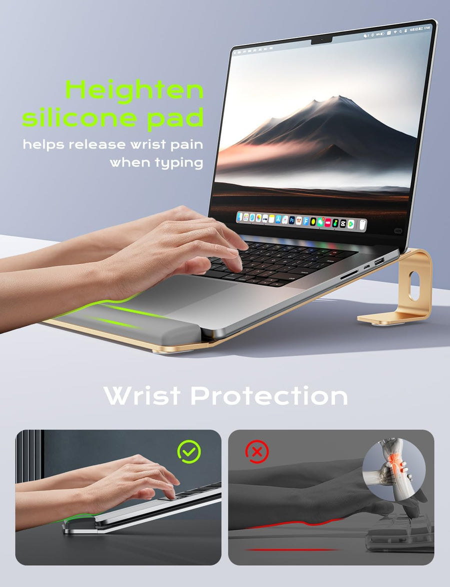 JCZT Soporte de aluminio para laptop, soporte para portátil con rep...
