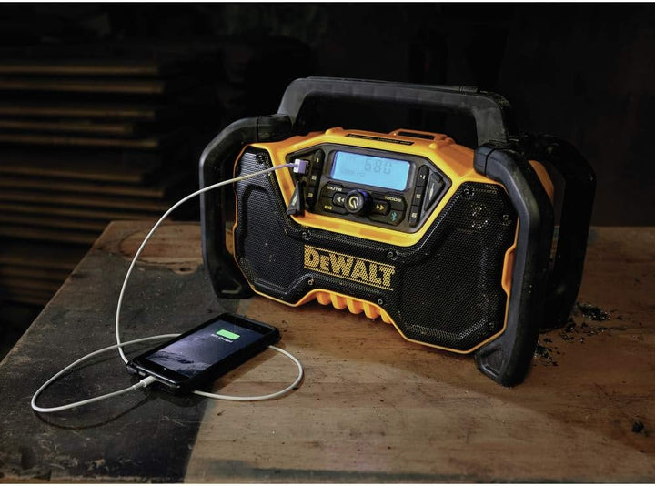 DeWalt 12V\/20V MAX Radio Bluetooth portátil, inalámbrico, alcance...