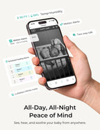 Dr.Care VistaView Lite Smart WiFi Monitor para bebé con 2 cámaras, 4" 720P