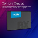 Crucial BX500 1TB 3D NAND SATA SSD interno de 2.5 pulgadas, hasta 5...