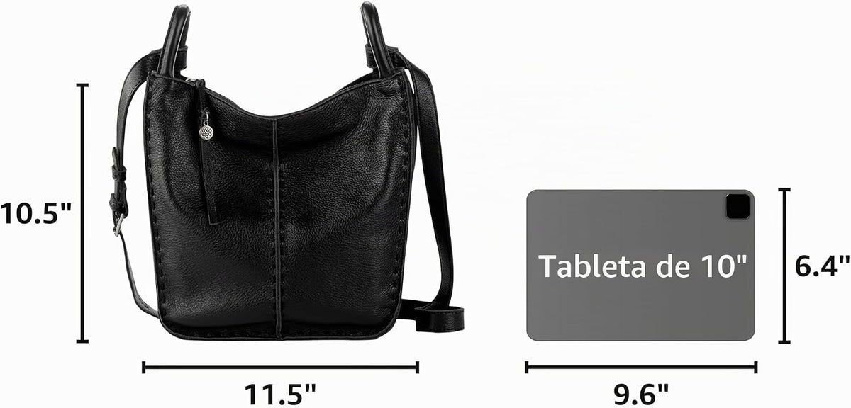 The Sak Bolso cruzado Los Feliz - Bolso de cuero para mujer para todos los días y viajes - Cuerpo cruzado con correa ajustable para el hombro