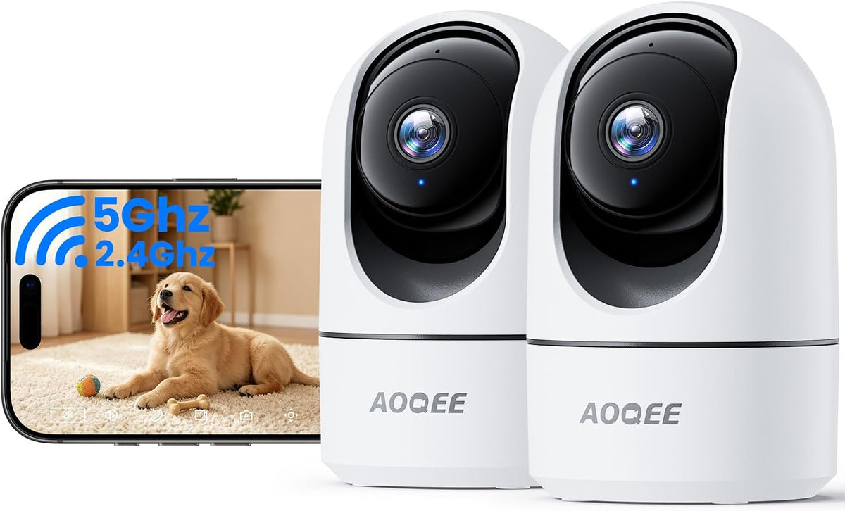 AOQEE Cámaras 5G para seguridad en el hogar interior, monitor de mascotas