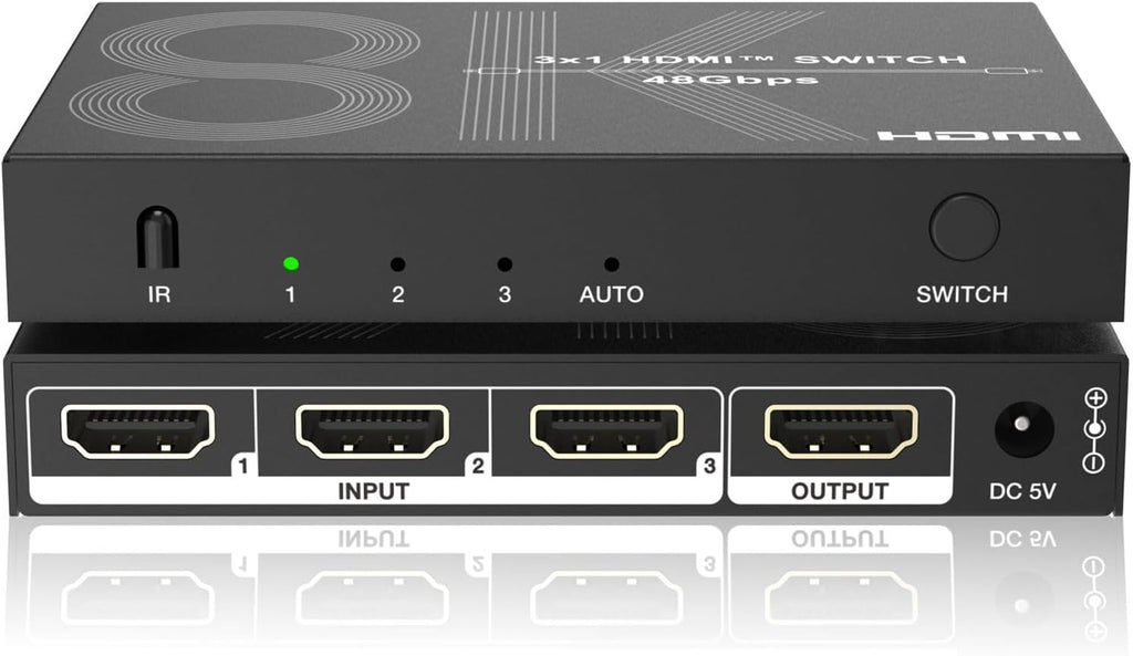 Interruptor HDMI 8K 3 en 1 salida 4K@120Hz HDMI Switcher con