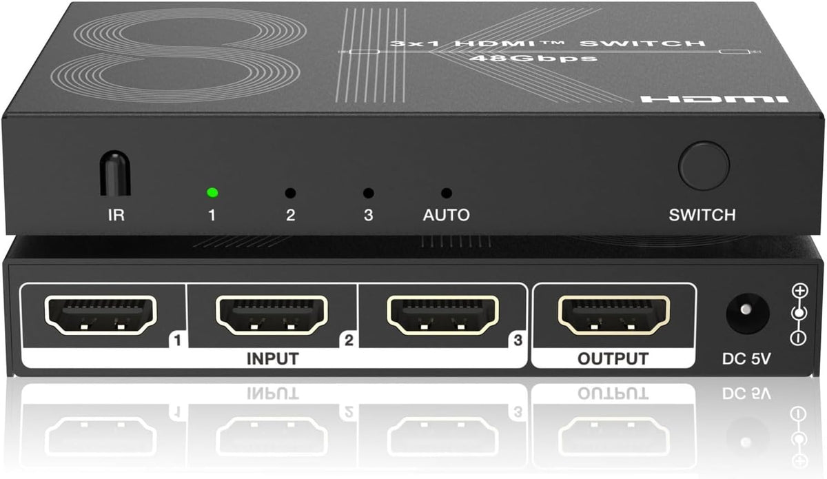Interruptor HDMI 8K 3 en 1 salida 4K@120Hz HDMI Switcher con