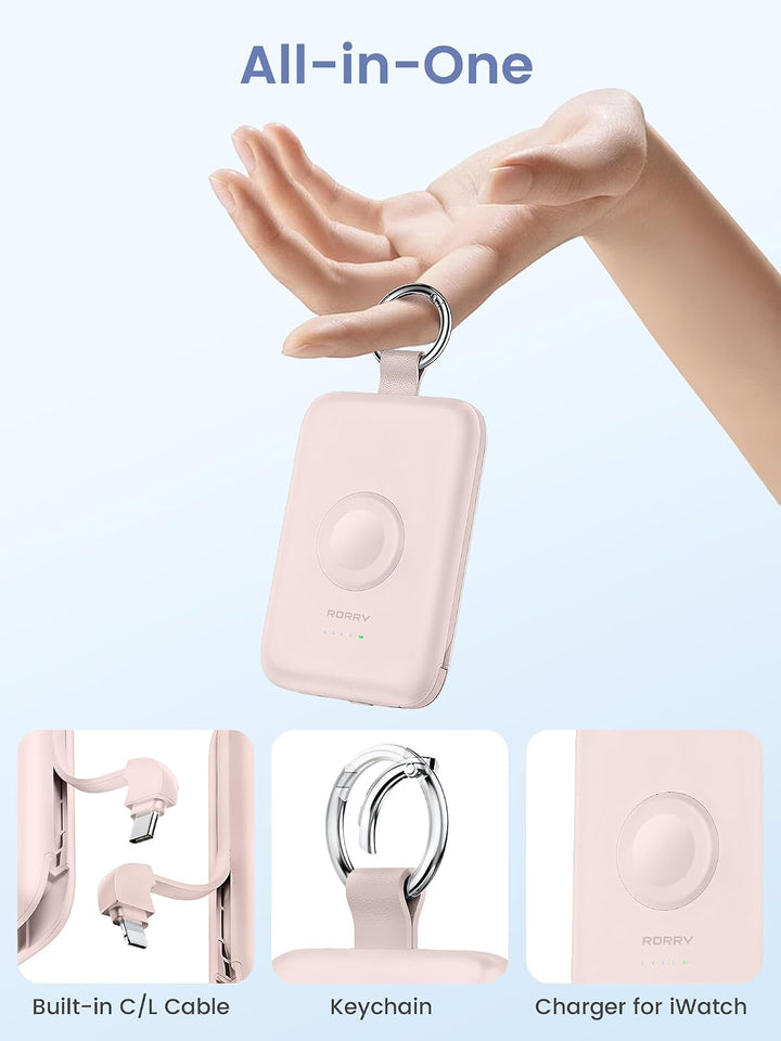 RORRY Cargador portátil de 10000 mAh Mini Power Bank Travel Essenti...