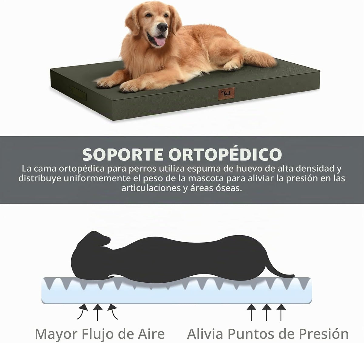 Cama ortopédica impermeable para perros al aire libre XL para