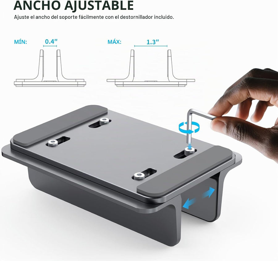 YICOSUN Soporte vertical de aluminio para laptop para escritorio, b...