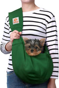 Tomkas Bolso bandolera suave para perros y gatos pequeños (verde esmeralda