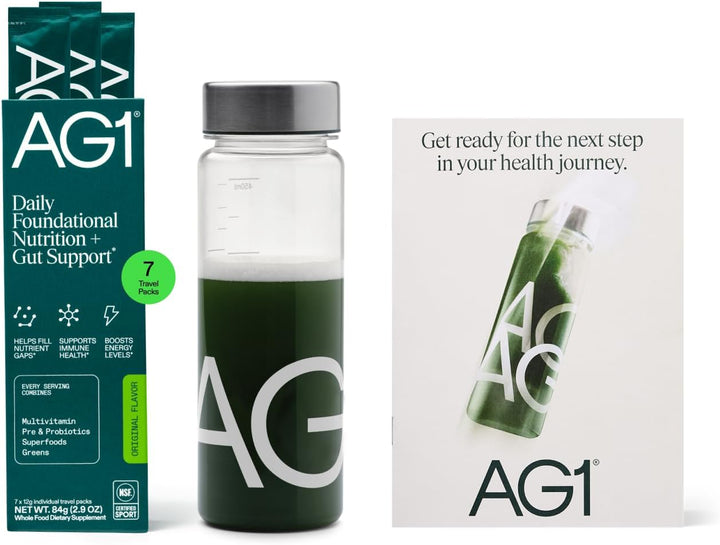AG1 Athletic Greens Kit de inicio de 7 días, polvo todo en uno con...