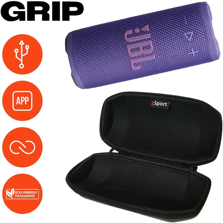 JBL Paquete de altavoz Bluetooth portátil compacto Grip con funda g...