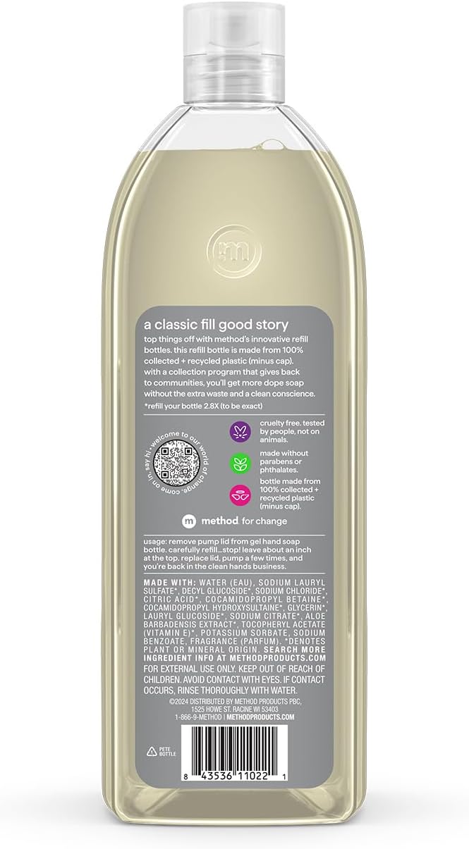 Method Repuesto de gel prémium para lavado de manos, vetiver + ámba...