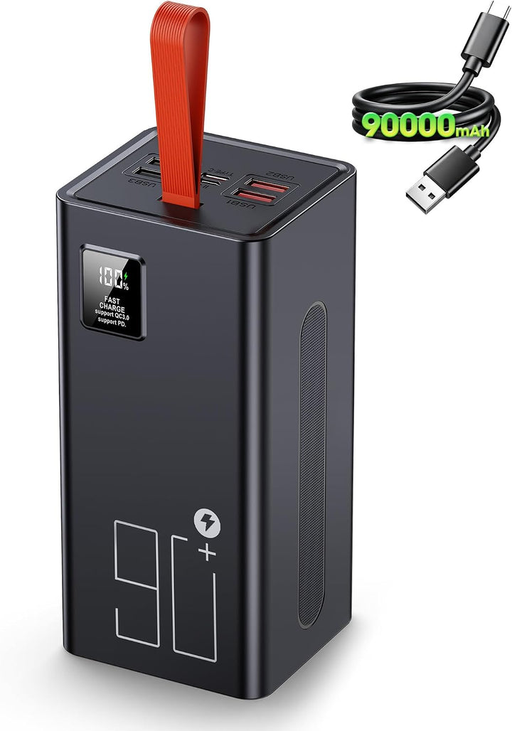 Relliphent Cargador portátil de 90000 mAh, cargador portátil de 30...