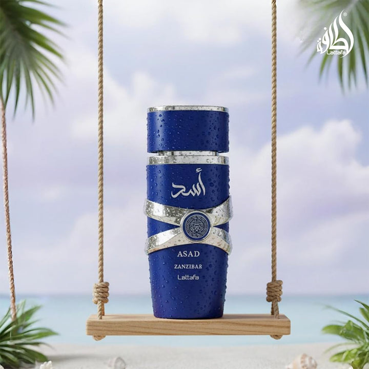 Lattafa Asad Zanzibar - Fragancia duradera de perfume Eau de Parfum...