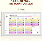 Calendario digital de 15.6 pulgadas, planificador familiar inteligente