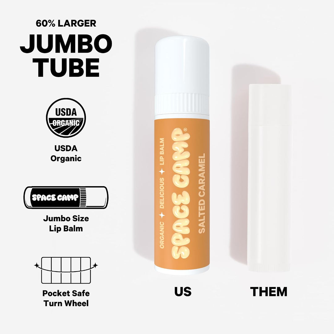 Space Camp Wellness Bálsamo labial Jumbo - Bálsamo con sabor orgáni...