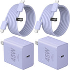 Cargador USB C tipo C cargador de carga rápida 10FT 45W Samsung