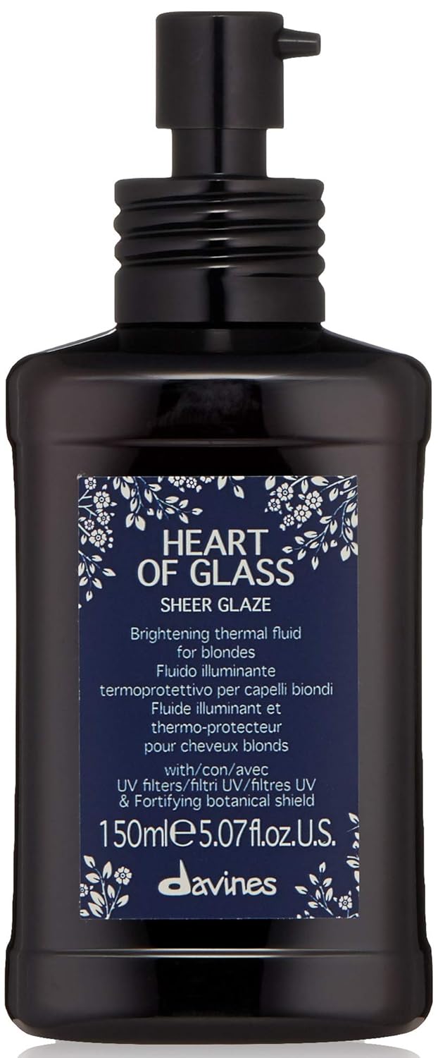 Davines Heart of Glass Sheer Glaze, iluminador térmico sin enjuague...