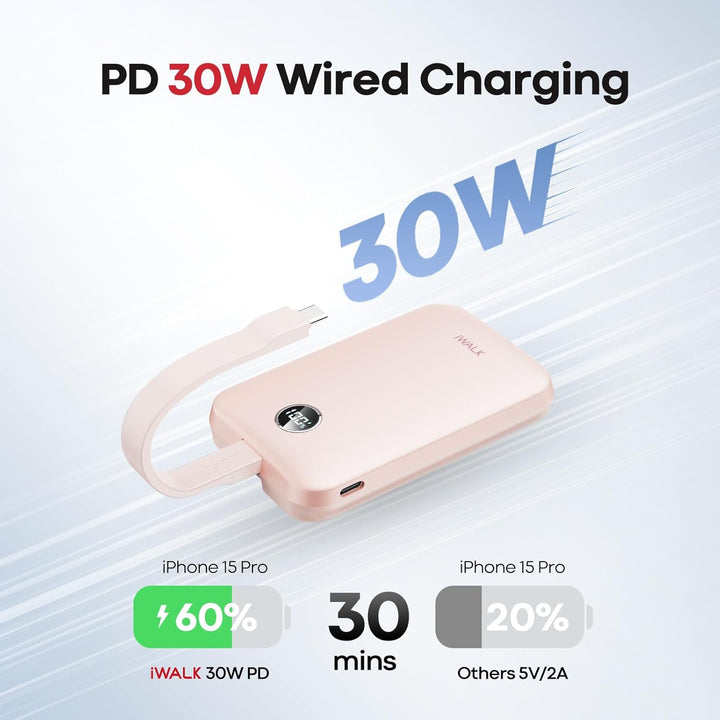 iWALK Banco de energía magnético de 10000 mAh, cargador portátil in...
