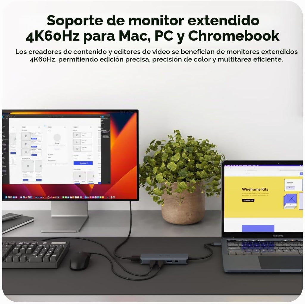 Hyper, hub USB 3.2 de 6 puertos, alimentado