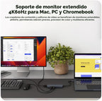 Hyper, hub USB 3.2 de 6 puertos, alimentado