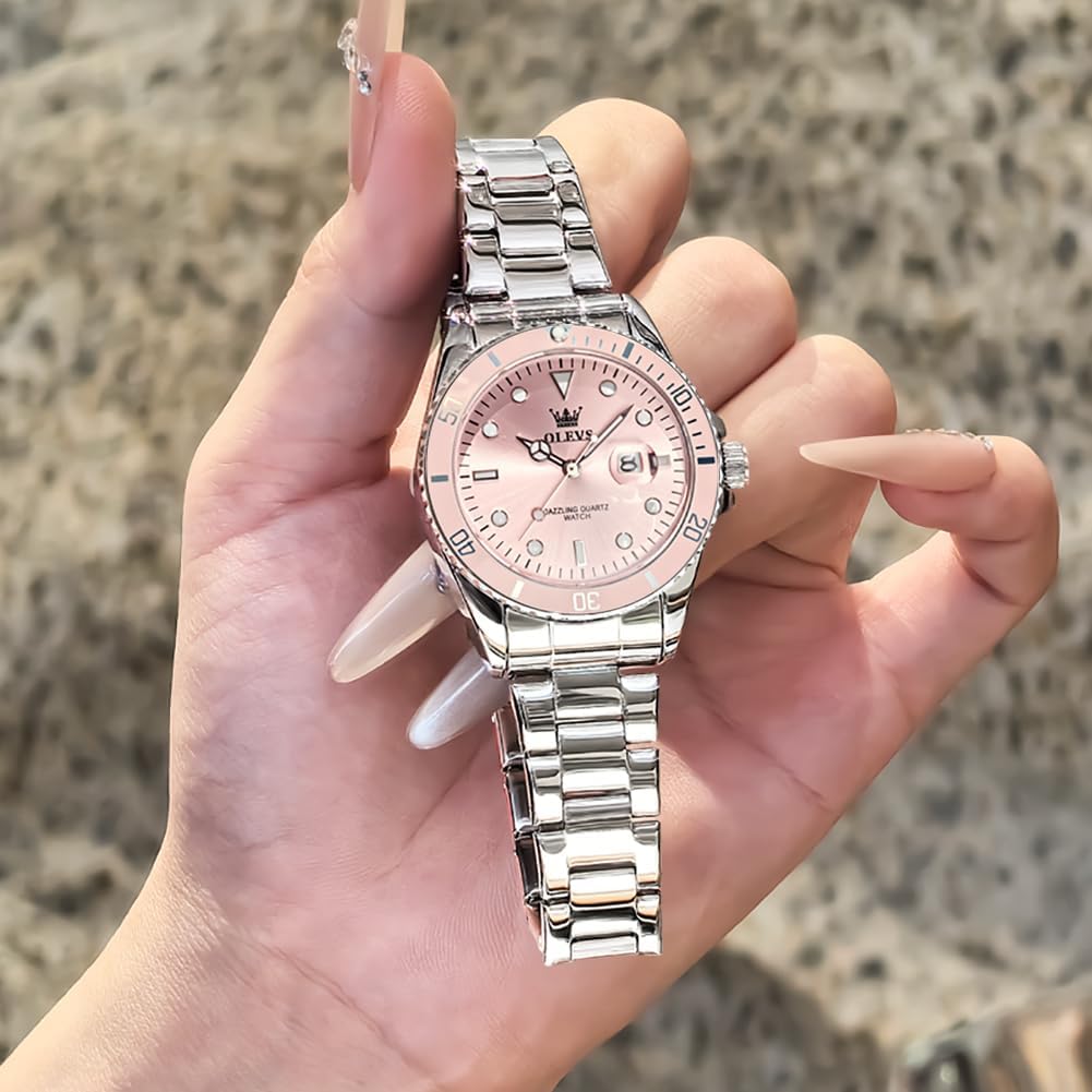 OLEVS Reloj de moda impermeable de lujo para mujer