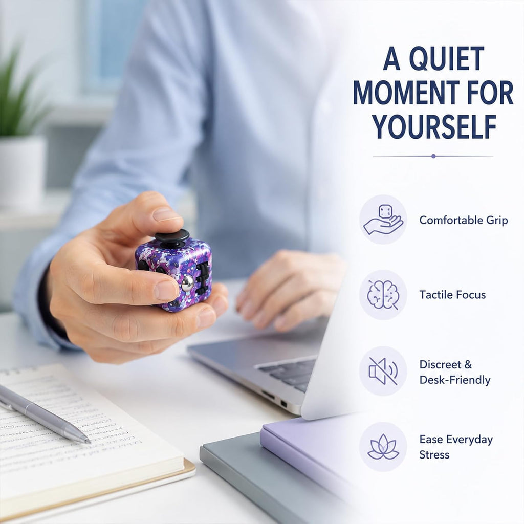 Paquete de 6 cubos sensoriales para adultos, juguetes sensoriales para aliviar la ansiedad de varios lados con modos silenciosos y audibles, cubo infinito, gadgets de mano para TDA/TDA/TDA/OCD