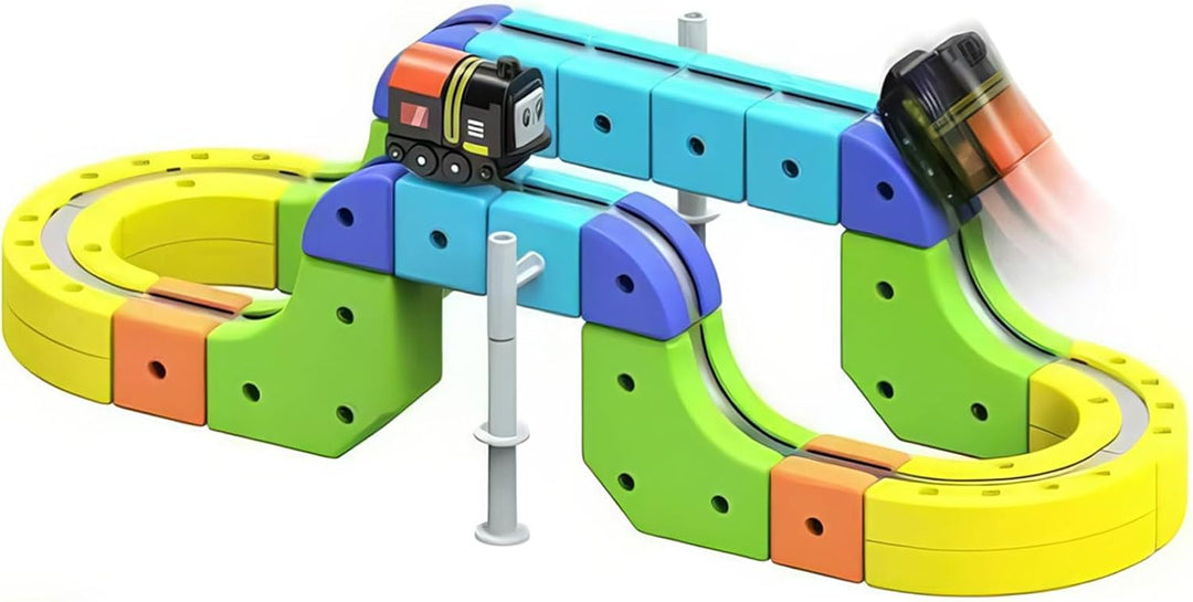 Juego de tren eléctrico  22 piezas flexible 3D que desafía