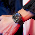 OLEVS Relojes para Hombre Casual Lujo Cara Grande Cronógrafo Multifuncional Relojes de Hombre Correa de Silicona/Nylon Duradera 3 ATM Resistente al Agua Reloj de Hombre Fecha Fase Lunar Reloj