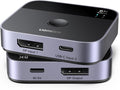 UGREEN 8K @60Hz DisplayPort+USB-C interruptor Entrada DP 1.4 Salida 2 en 1