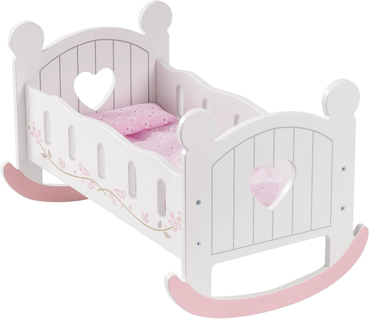 ROBUD Cuna de madera para muñecas, juguetes de cama de muñeca, se a...