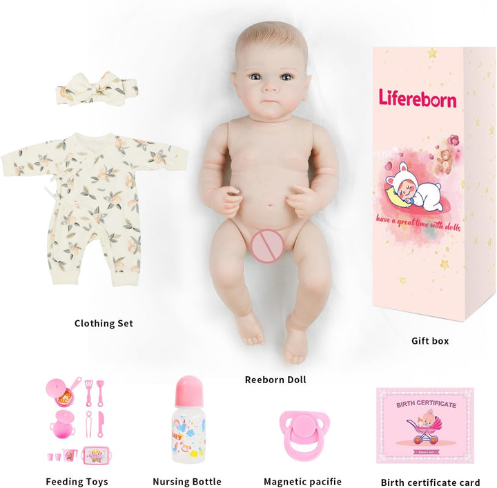 Muñecas de bebé Reborn realistas, de vinilo suave de 20 pulgadas, m...