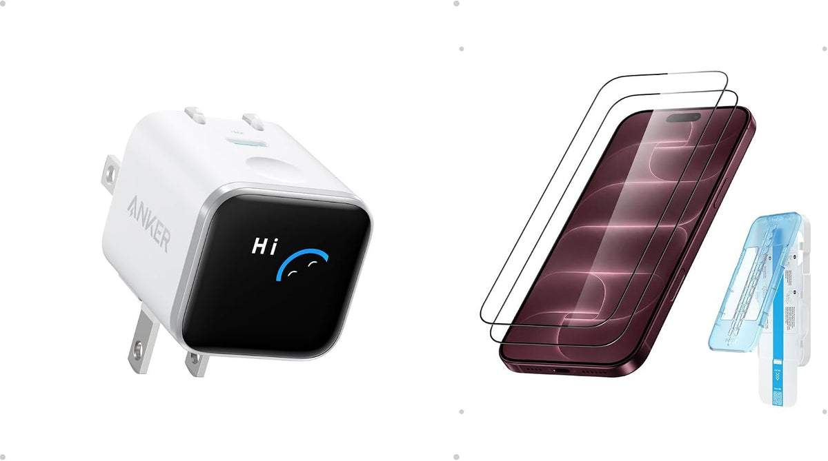 Anker Cargador de pantalla inteligente Nano y protector de pantalla (paquete)