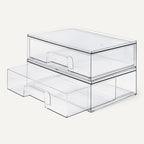 Amazon Basics Cajones organizadores de maquillaje apilables de plás...