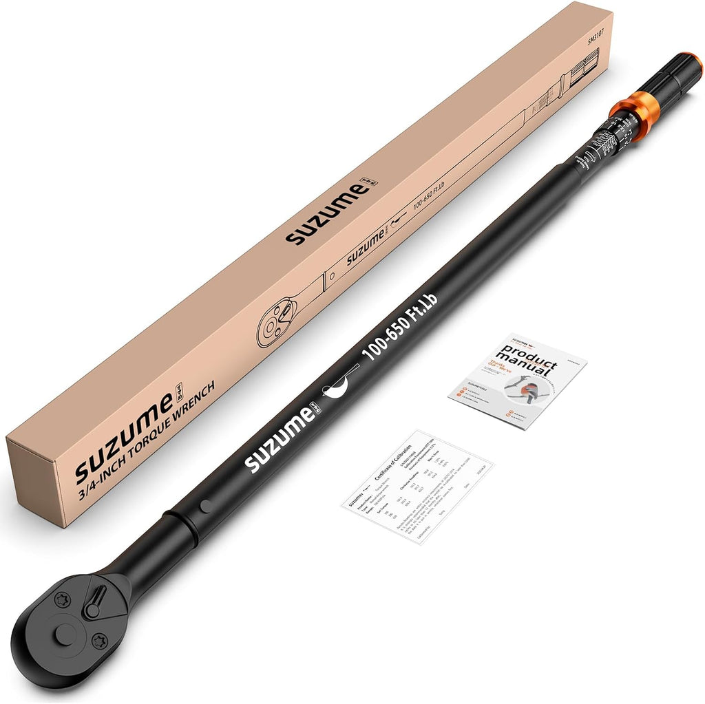 Llave dinamométrica de 3/4, clic fuerte (100-650 Ft.Lb/135.6-881.4