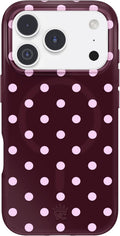 VELVET CAVIAR Funda para iPhone 18 Pro | Cherry Cola Polka Dot