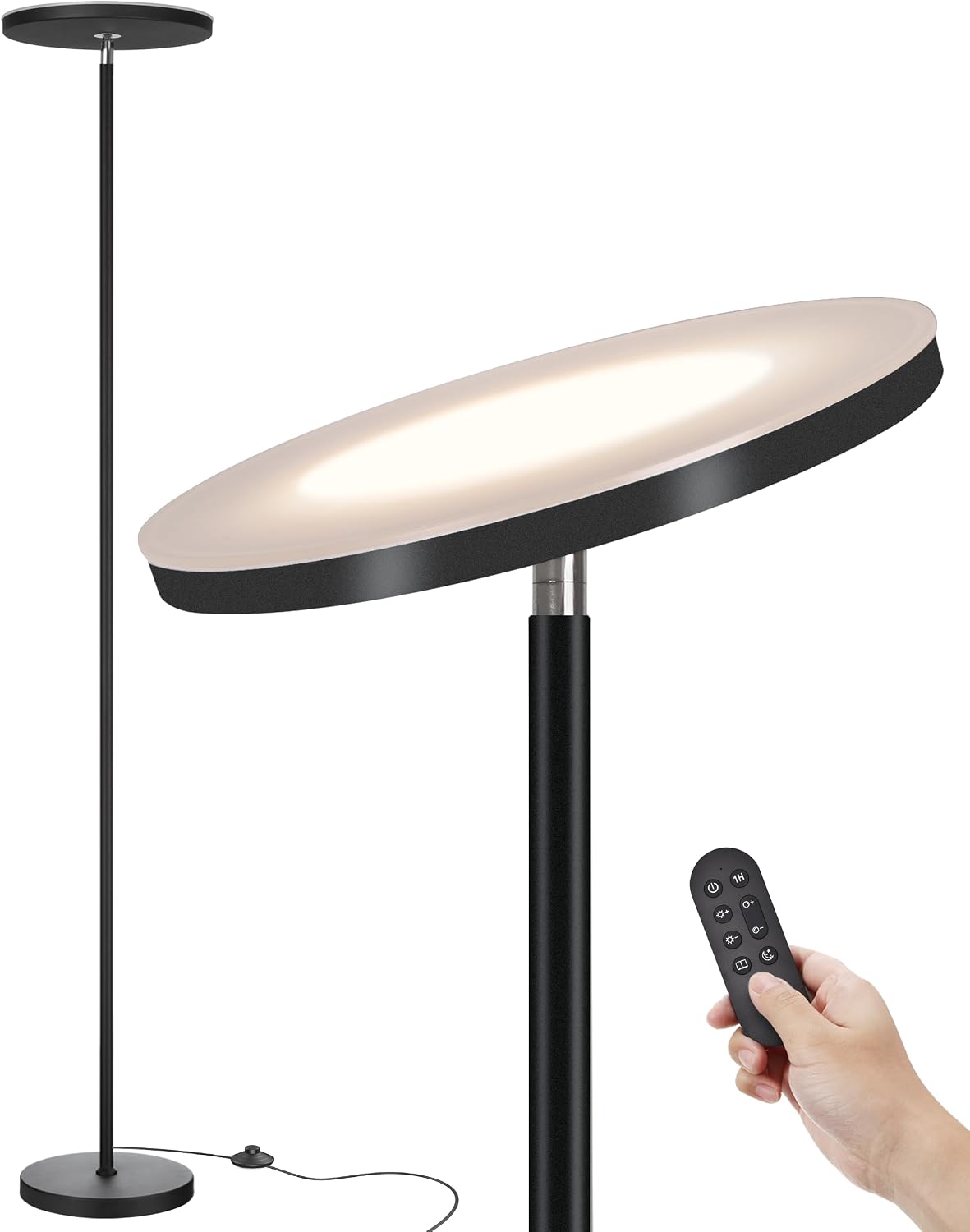 Lámpara Lámpara de pie LED para sala de estar, lámpara de antorcha con