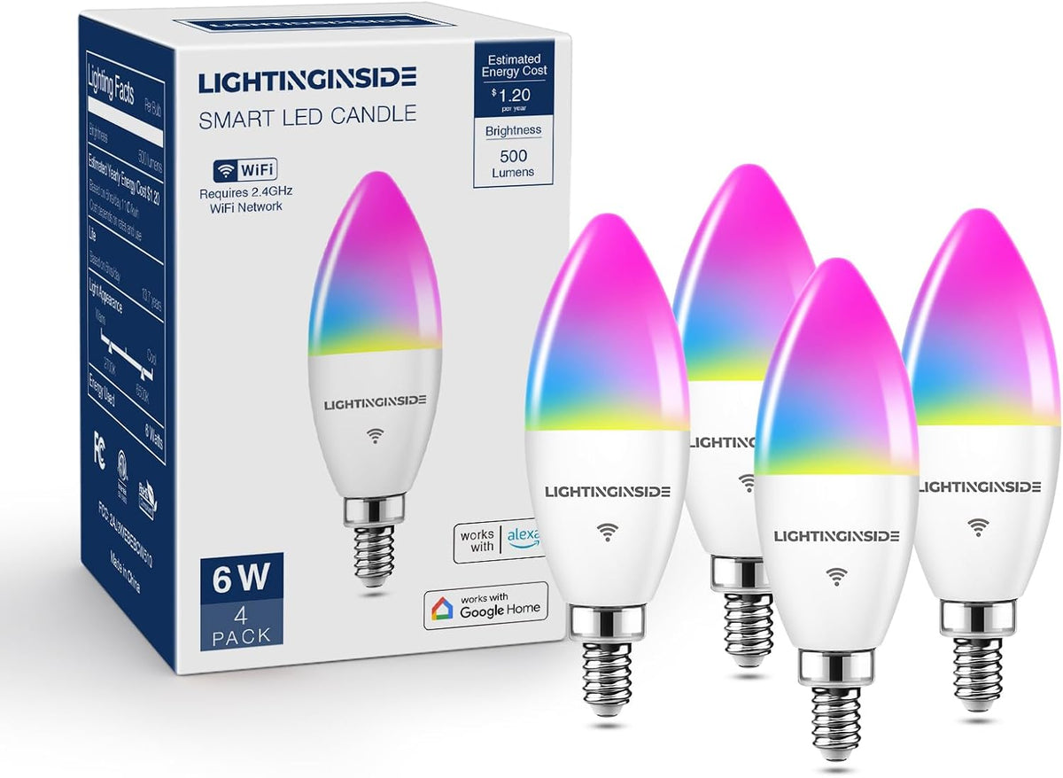 Bombillas LED inteligentes E12 de 60 W funcionan con Alexa